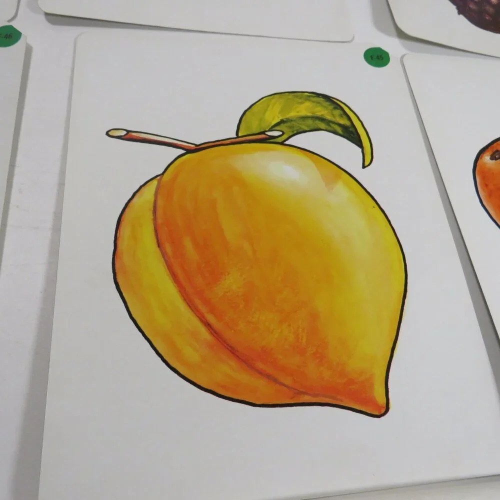Peabody 60s FOOD Fruits (10) cards Vintage Artwork